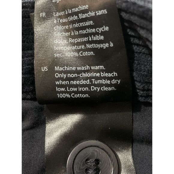 COS Corduroy Pants Mens Black Straight Soft Cotton Chino Slacks 38x27 - Picture 12 of 12